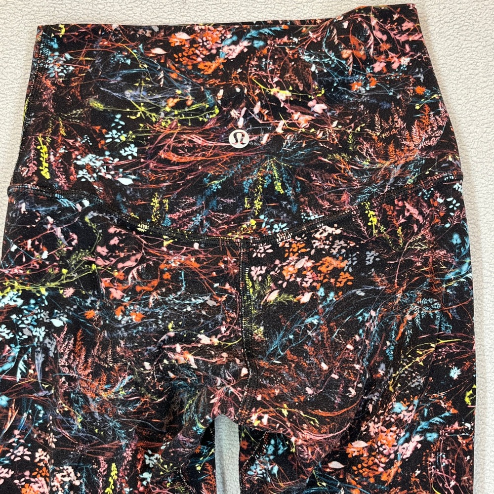 Lululemon Align Pant II 25" Floral Shift Multi Size 2 Nulu High Rise Leggings